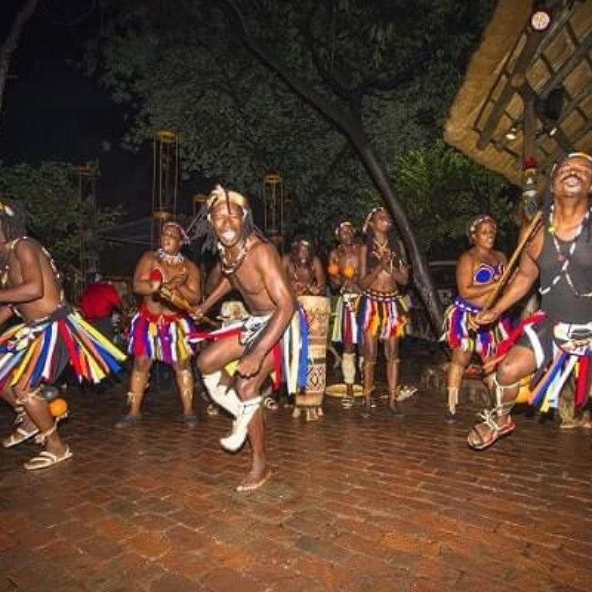 Traditional dancers at a Boma dinner in Victoria Falls