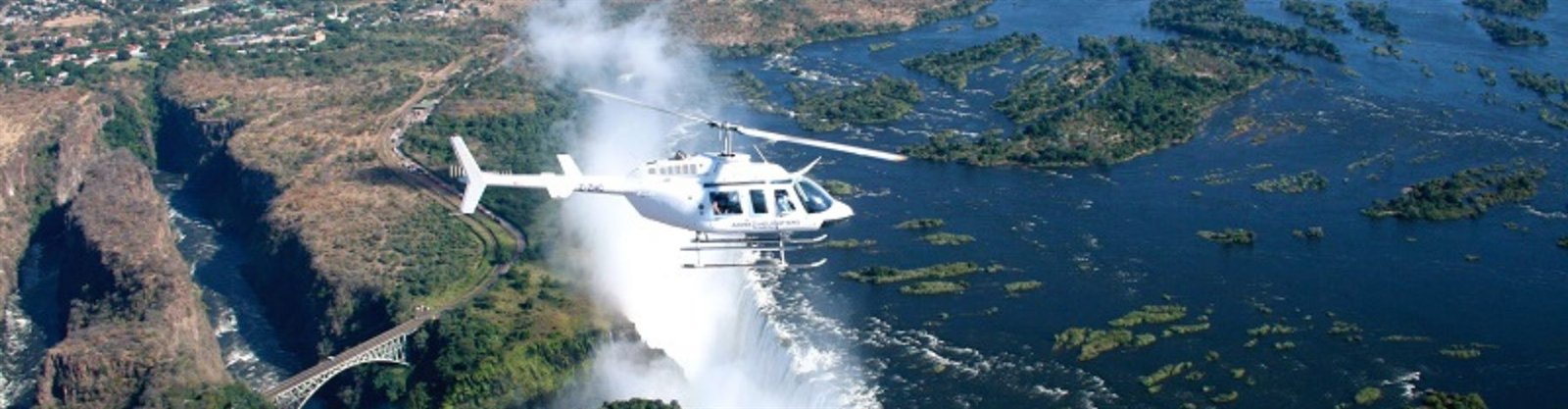 Aerial helicopter view of Victoria Falls, Ultimate Southern Africa Safari
